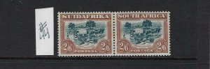 SOUTH AFRICA SCOTT #44 1930-45 2SH6P (BROWN/BLUE)  -MINT LIGHT HINGED