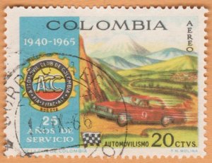 AIRMAIL STAMP FROM COLOMBIA 1966. SCOTT # C480. USED. # 4