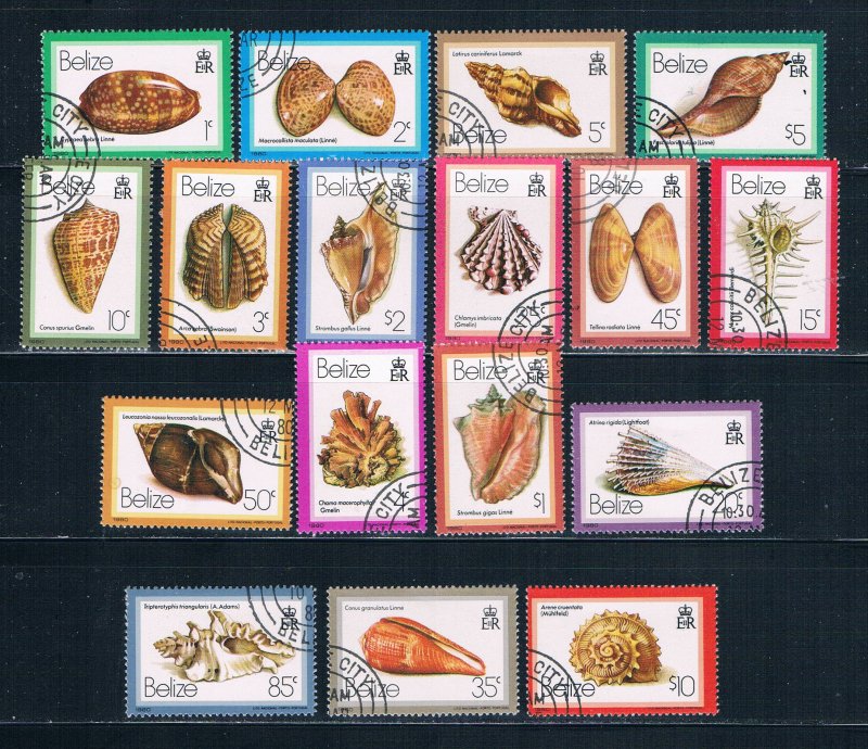 Belize 471-87 Used set Sea Shells 1980 (HV0102)