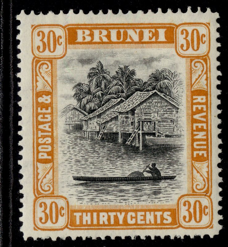 BRUNEI GVI SG88, 30c black & orange, M MINT. 