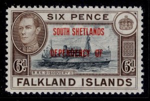 FALKLAND IS - South Shetlands GVI SG D6a, 6d blue-black & brown, NH MINT