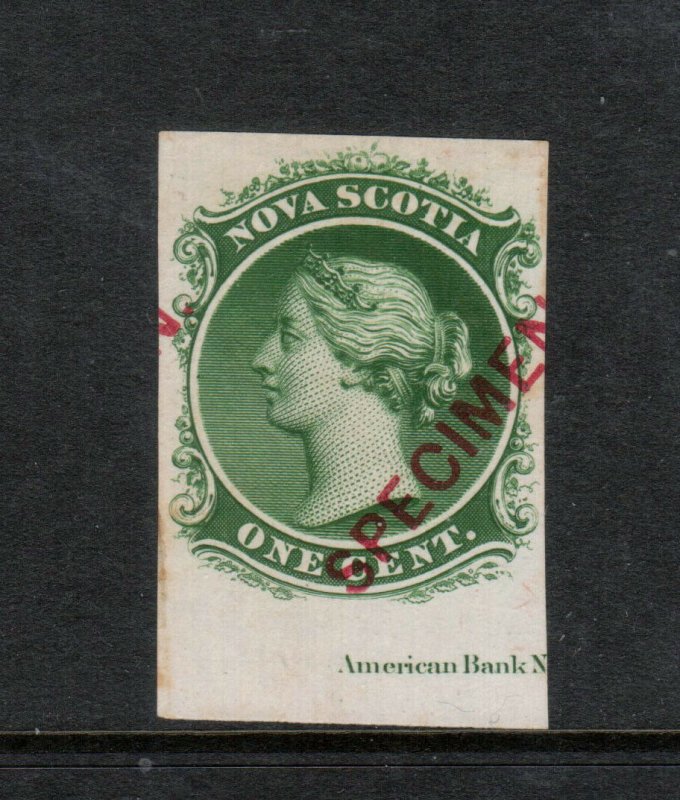 Nova Scotia #8TCvii Very Fine Proof In Green With ABN Imprint