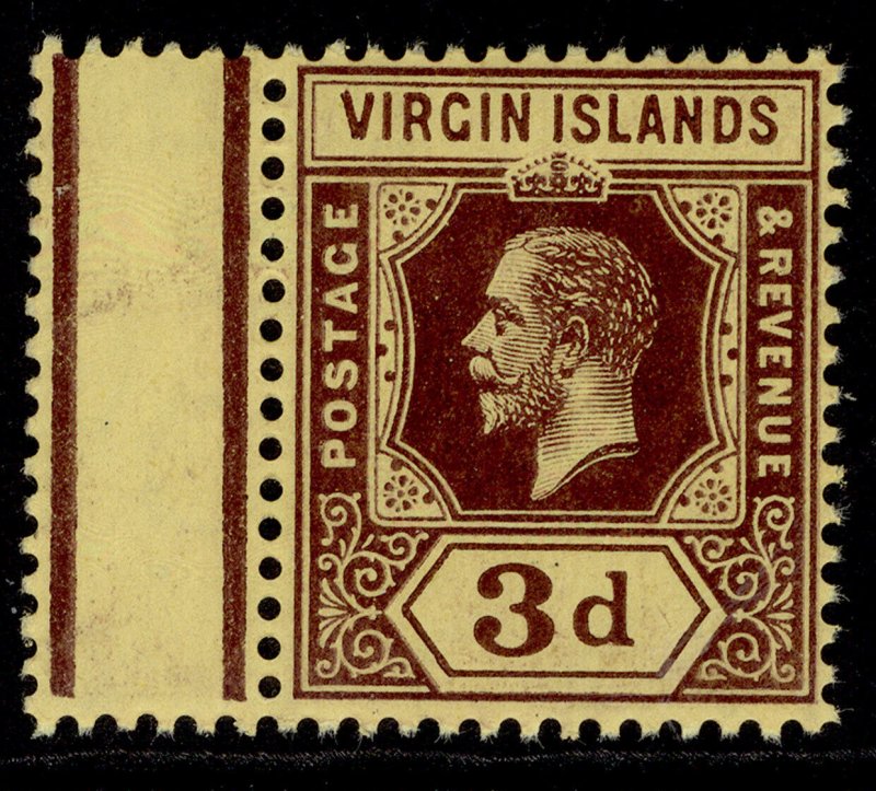BRITISH VIRGIN ISLANDS GV SG73, 3d purple/yellow, NH MINT.