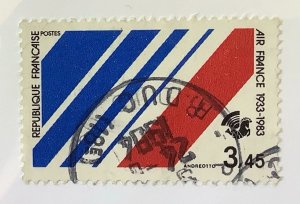 France 1983 Scott 1898 used - 3.45fr,  50th Anniversary of Air France