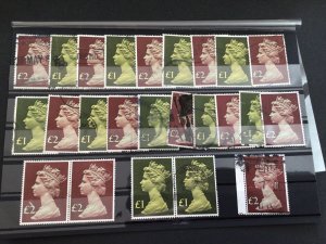 Great Britain Queen Elizabeth vintage high value stamps Ref 60738