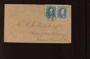 Confederate States 4 Used on Cover Richmond to Prince Edward Co VA (LV 1241)