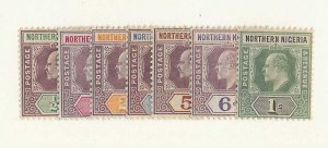 Northern Nigeria Sc #10-16 short set of 7 OG VF