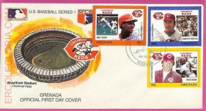 ag1584 - GRENADA - Postal History - FDC COVER - 1988 BASEBALL