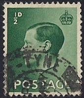 Great Britain #230 1/2P King Edward 8th, used XF