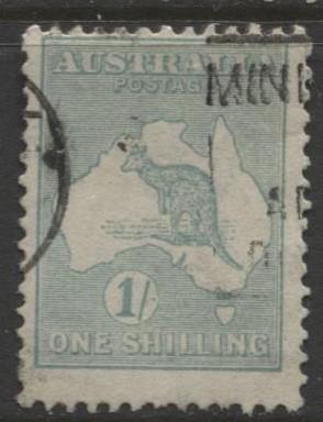 Australia - Scott 10 - Kangaroo -1913 - FU - Wmk 8 - 1/- Stamp3