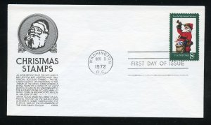 US 1472 Christmas Issue 1972 UA Black Anderson cachet FDC