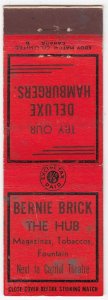 Canada Revenue 1/5¢ Excise Tax Matchbook BERNIE BRICK, THE HUB