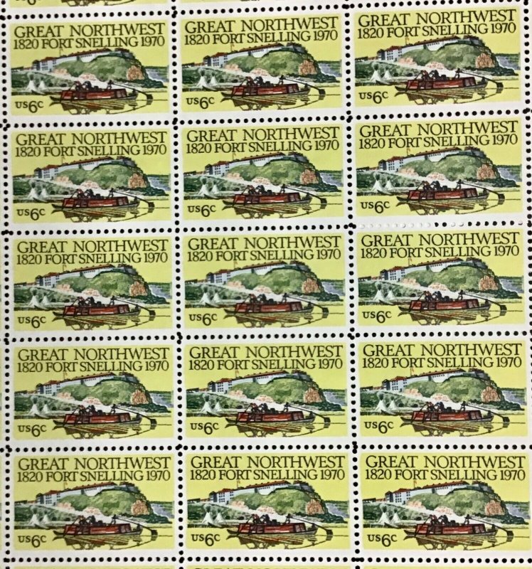 1409    Fort Snelling  Minnesota 150th Anniversary  MNH 6¢ Sheet of 50  1970