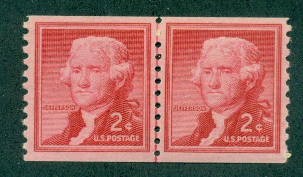 UNITED STATES SC# 1055d VF MNH 1954 Joint Line Pair
