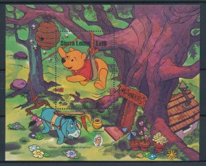 [107473] Sierra Leone 1985 Disney Winnie the Pooh bear bees donkey Sheet MNH