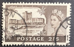 GB #309 Used F/VF 2sh6p Queen Elizabeth / Caernarfon Castle 1955 [U3.1.2]