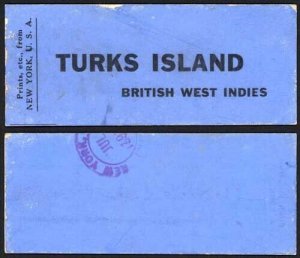 Turks and Caicos 1930s Label For Prints from New York