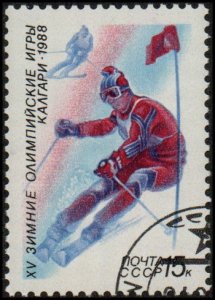 Russia 5629 - Cto - 15k Olympics / Slalom Skiing (1988)