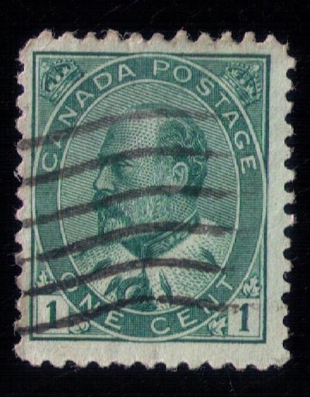 CANADA Sc #89 Used KEVII 1c Green VF