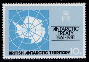BRITISH ANTARCTIC TERRITORY QEII SG99w, 1981 10p WMK to RIGHT, NH MINT. Cat £400