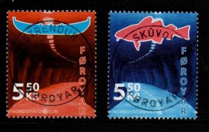 Faroe Islands Sc 473-74 2006 Northoy Tunnel stamp set used