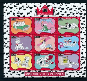 [22602] Gambia 1997 Disney Movie 101 Dalmatians mischievous puppies MNH