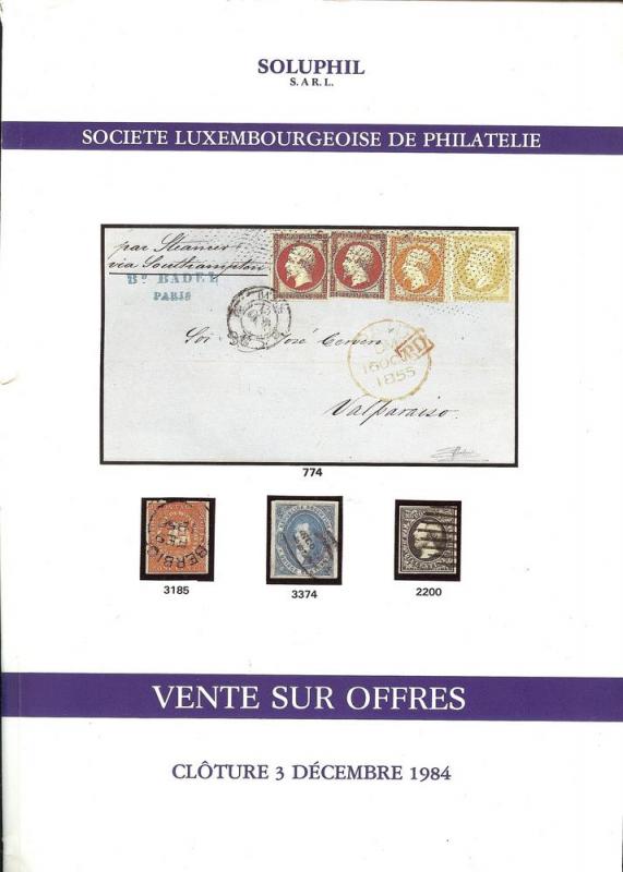 Soluphil:    Societe Luxembourgeoise De Philatelie, Vente...