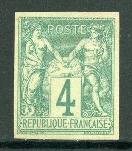 France Colonies 1877 Peace & Commerce 4¢ Green Type 1 Scott # 25 Mint D646