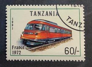 Tanzania 1991 Scott 804 CTO - 60sh, Locomotive, France , 1972