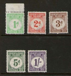 Gilbert & Ellice Islands 1940 Sc J1-5 MH(J1,2 MNH)