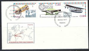 Cuba 1977 FDC AIRPLANES [D3]