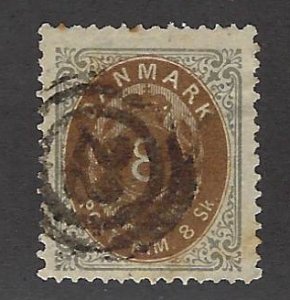 Denmark SC#19 Used F-VF SCV$75.00....Fill a Great Spot!