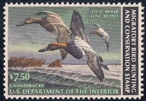 RW 49 $7.50 1982 Canvasback mint OG NH EGRADED SUPERB 98 XXF