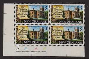 New Zealand 1969 Sc 425 Law Error Blue double PL BLK MNH