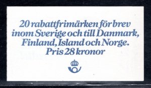SWEDEN SC# 1406a COMP BKLT  FVF/MOG