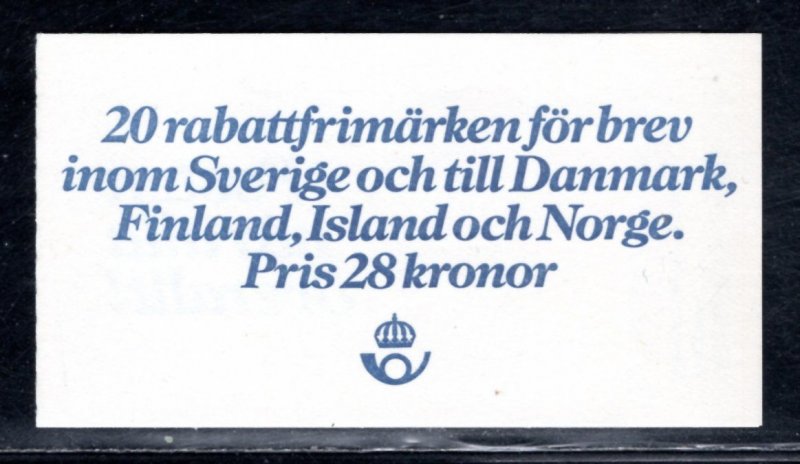 SWEDEN SC# 1406a COMP BKLT  FVF/MOG