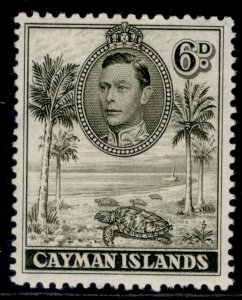 CAYMAN ISLANDS GVI SG122b, 6d brownish olive, M MINT.