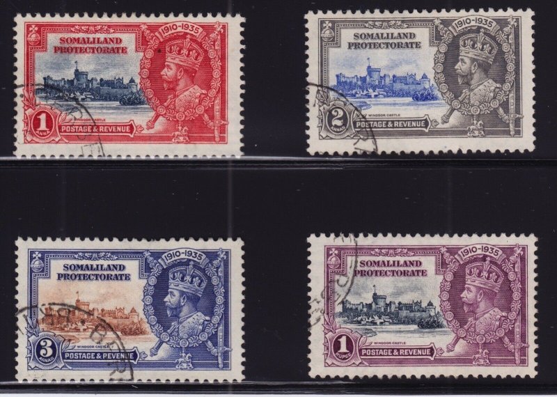 Somaliland Protectorate Sc #77-80 (1935) KGV Silver Jubilee Set Used CDS