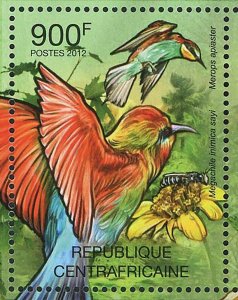 Bee-eaters & Bees Stamp Merops Nubicoides Thyreus Nitidulus S/S MNH #3662-3665 