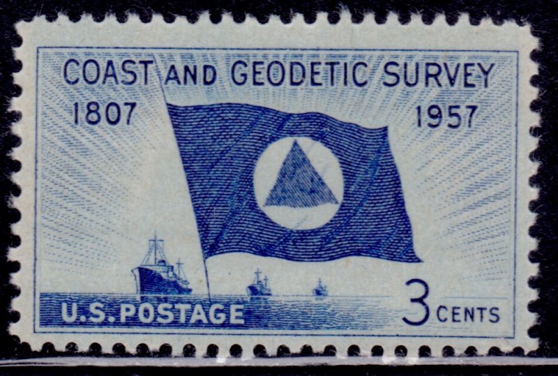 United States, 1957,  Coast and Geodetic Survey, 3c, #1088, MNH