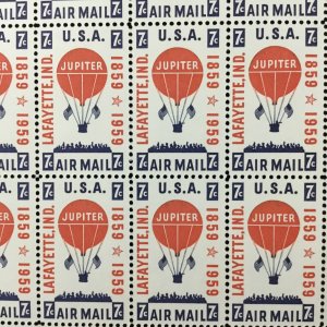 C-54    Balloon Jupiter Mail   MNH 7 c  sheet of 50  FV $3.50   Issued  in 1959