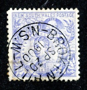 1890 New South Wales Sc.# 87a used cv $40 (157 BCXX )