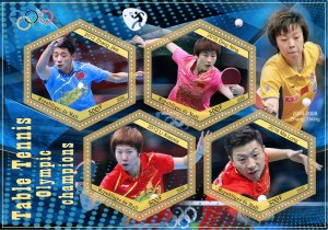Stamps.Sports. Table Tennis 2020 year, 1+1 sheets  perforated  NEW