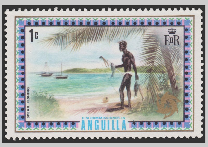 ANGUILLA ISLAND STAMP 1972 SCOTT # 145. UNUSED