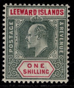 LEEWARD ISLANDS EDVII SG26a, 1s green & carmine, NH MINT. Cat £550. DROPPED R