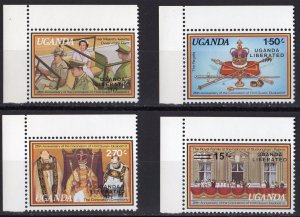 Uganda 1979 Sc#245/248 QUEEN ELIZABETH CORONATION OVPT.LIBERATED Set (4) MNH