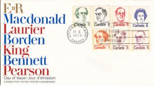 Canada # 586-591, 593, Cacheted First Day Cover