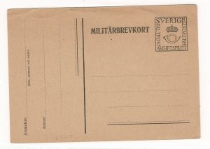 Sweden Militarbrevkort unused