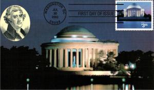 #3647 Jefferson Memorial S & T FDC