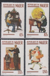 Niger, Norman Rockwell (SC# 599-602) MNH SET